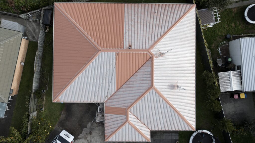 Before: roof prior to PROSHIELD coating, aerial view